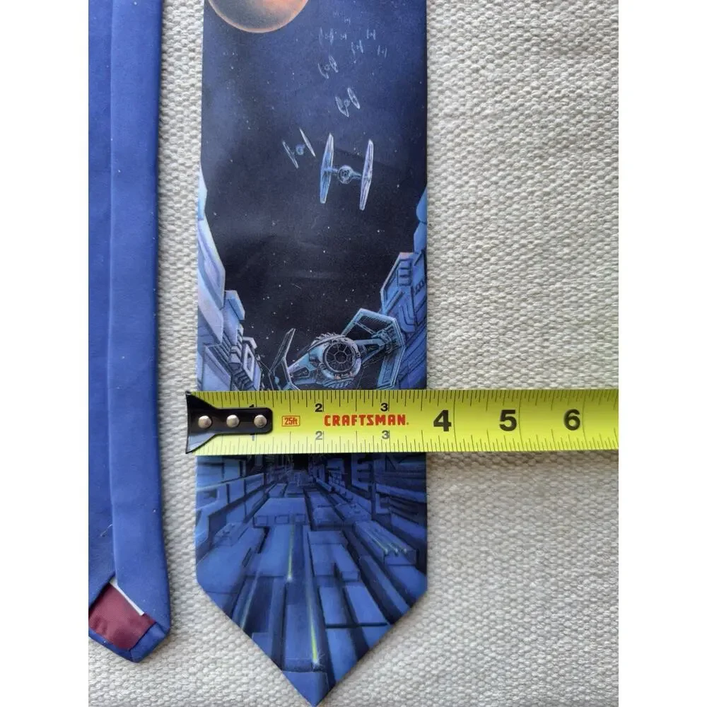 Star Wars Poster Men’s Necktie by Ralph Marlin TIE Fighter This Is The RARE ONE! - Picture 6 of 8